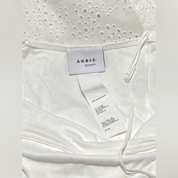 AKRIS PUNTO Eyelet Lace Flounce-Hem Dress size 4 - Picture 14 of 14